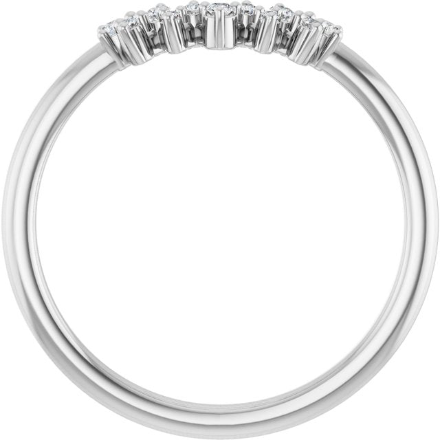 1/10 CTW Natural Diamond Contour Band, 2.05 mm