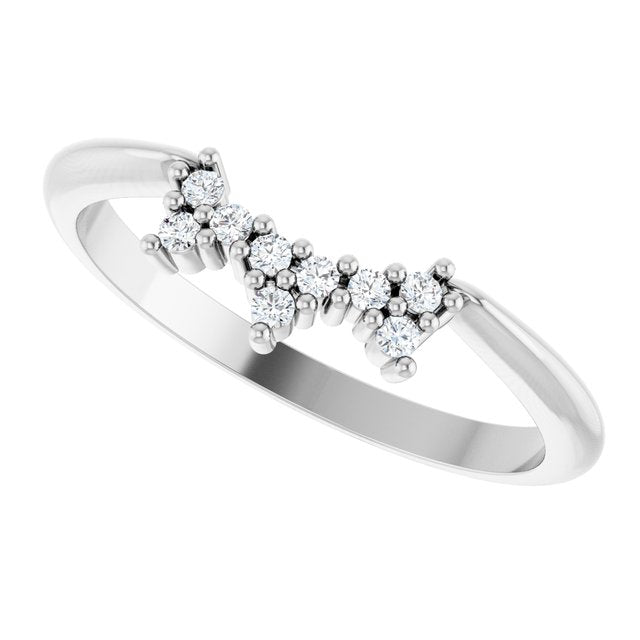 .08 CTW Natural Diamond Contour Band, 6 x 5.15 mm