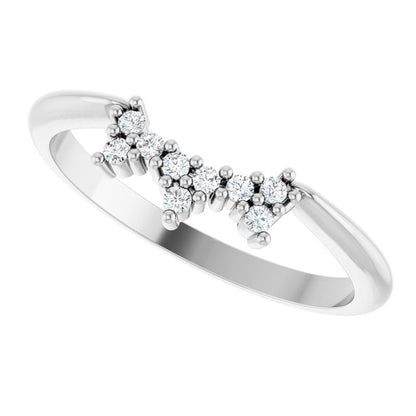 .08 CTW Natural Diamond Contour Band, 6 x 5.15 mm