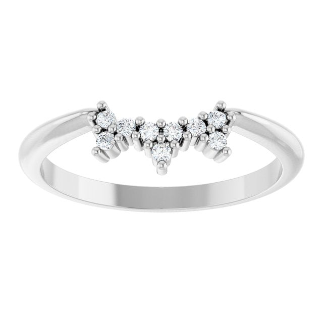 .08 CTW Natural Diamond Contour Band, 6 x 5.15 mm