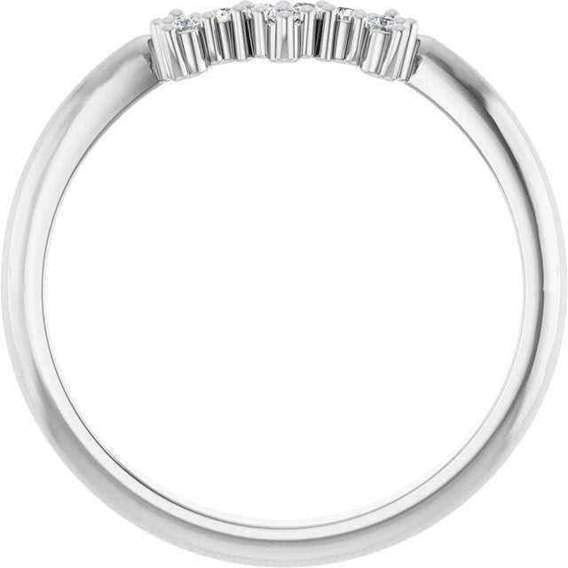 .08 CTW Natural Diamond Contour Band, 6 x 5.15 mm