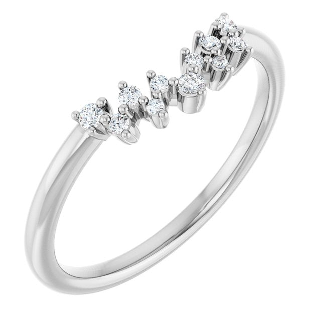 1/10 CTW Natural Diamond Contour Band, 2.05 mm