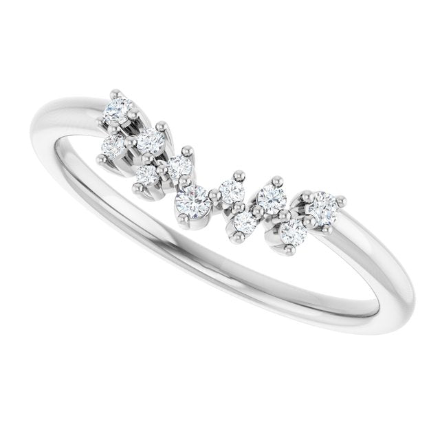 1/10 CTW Natural Diamond Contour Band, 2.05 mm
