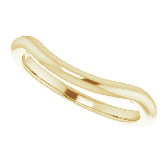 14K Yellow Gold Band for 7 x 5 mm Emerald Ring