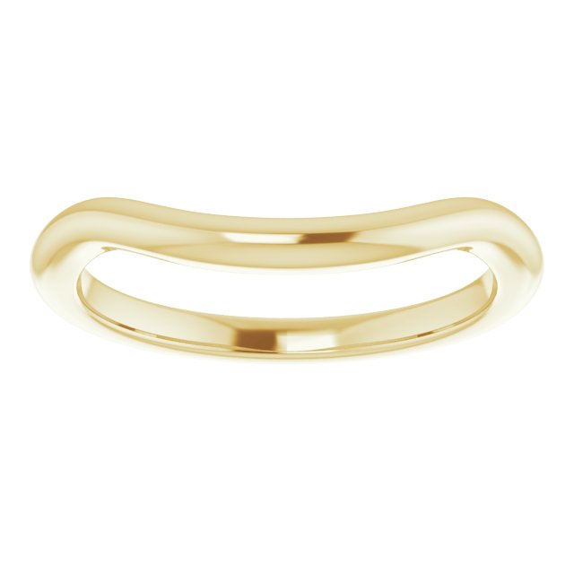 14K Yellow Gold Band for 7 x 5 mm Emerald Ring