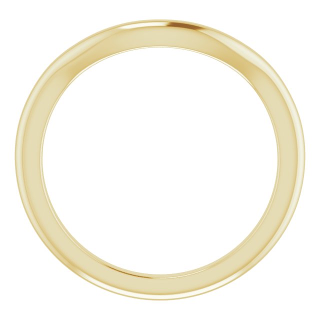 14K Yellow Gold Band for 7 x 5 mm Emerald Ring