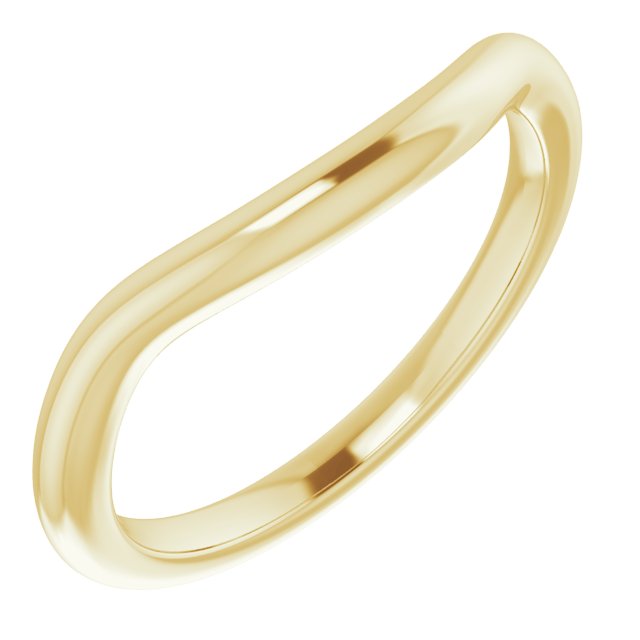 14K Yellow Gold Band for 7 x 5 mm Emerald Ring