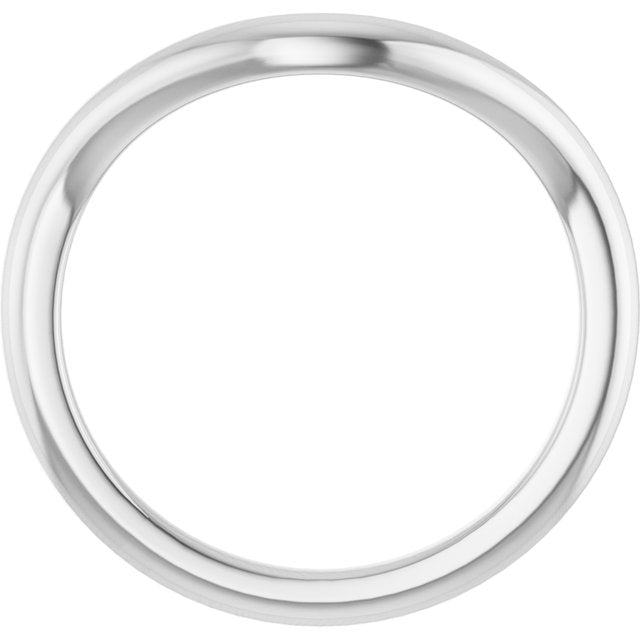 Platinum Band for 9 x 7 mm Emerald Ring