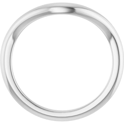 Platinum Band for 9 x 7 mm Emerald Ring