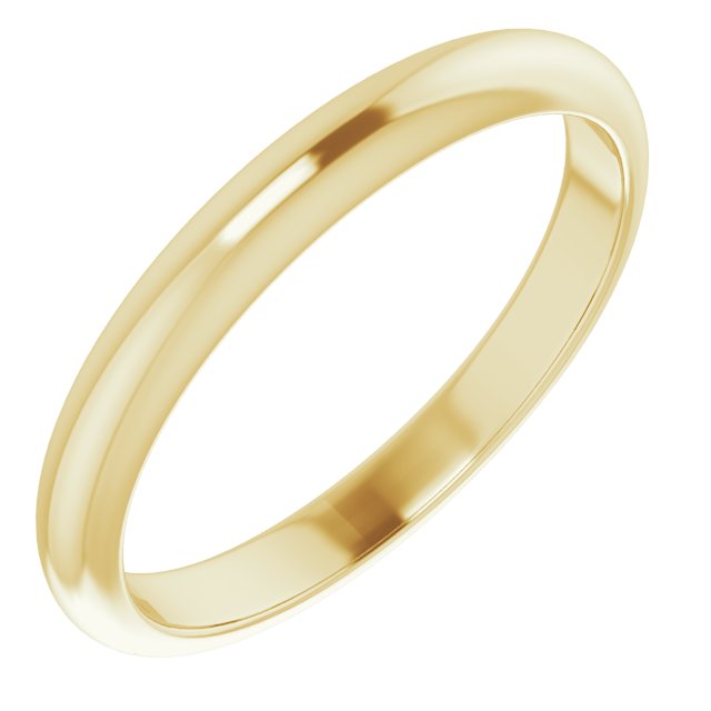 14K Yellow Gold Band for 10 x 8 mm Emerald Ring