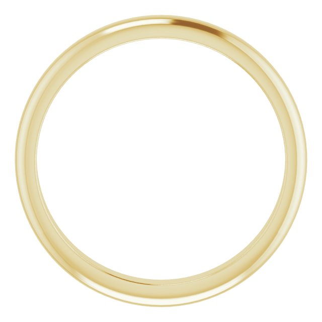 14K Yellow Gold Band for 10 x 8 mm Emerald Ring