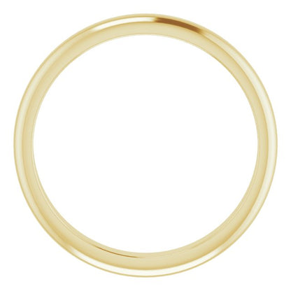 14K Yellow Gold Band for 10 x 8 mm Emerald Ring