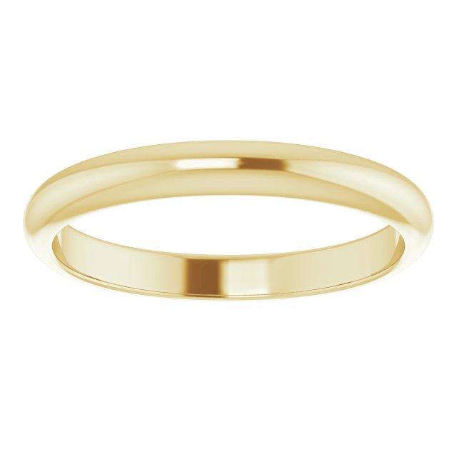 14K Yellow Gold Band for 10 x 8 mm Emerald Ring