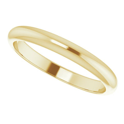 14K Yellow Gold Band for 10 x 8 mm Emerald Ring