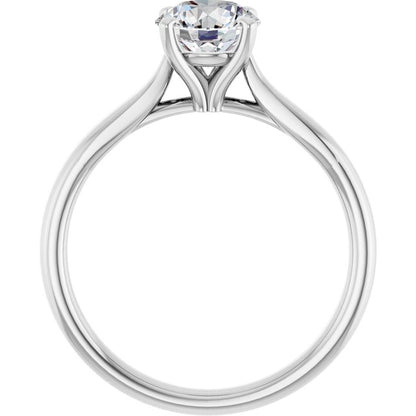 1 CTW Lab-Grown Diamond Engagement Ring, 6.09 mm