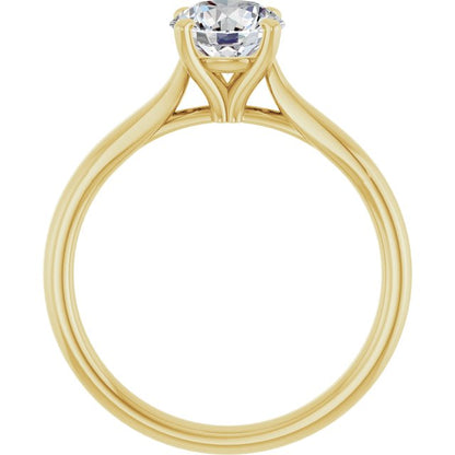 1 CTW Lab-Grown Diamond Engagement Ring, 6.09 mm
