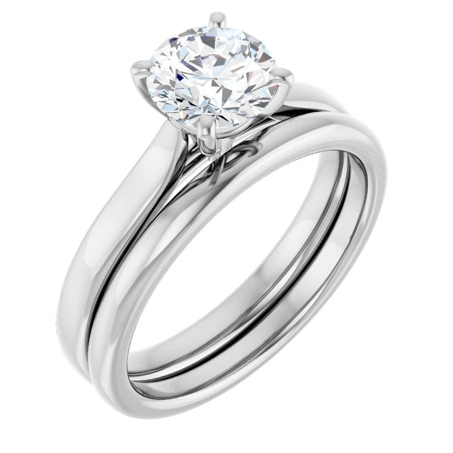 1 CTW Lab-Grown Diamond Engagement Ring, 6.09 mm