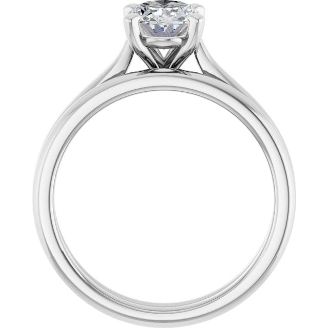 1 CTW Lab-Grown Diamond Engagement Ring, 6.09 mm