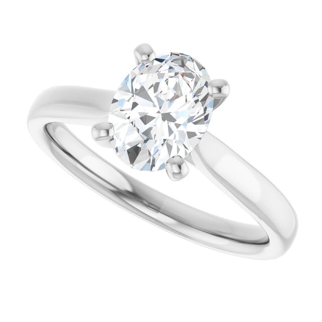 1 CTW Lab-Grown Diamond Engagement Ring, 6.09 mm