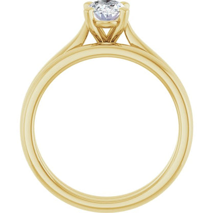3/4 CTW Lab-Grown Diamond Engagement Ring, 6.51 mm