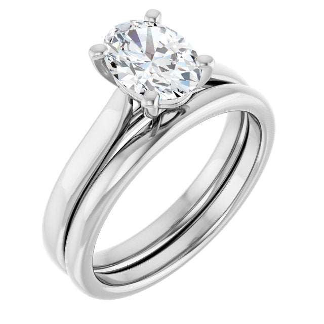 1 CTW Lab-Grown Diamond Engagement Ring, 6.09 mm