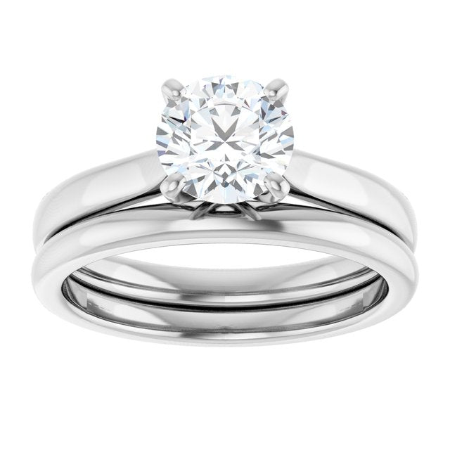 1 CTW Lab-Grown Diamond Engagement Ring, 6.09 mm