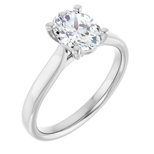 1 CTW Lab-Grown Diamond Engagement Ring, 6.09 mm