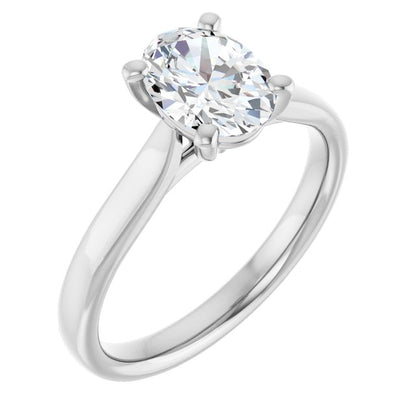 1 CTW Lab-Grown Diamond Engagement Ring, 6.09 mm