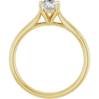 3/4 CTW Lab-Grown Diamond Engagement Ring, 6.51 mm