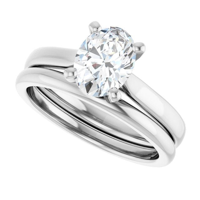 1 CTW Lab-Grown Diamond Engagement Ring, 6.09 mm
