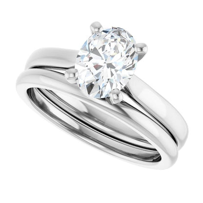 1 CTW Lab-Grown Diamond Engagement Ring, 6.09 mm