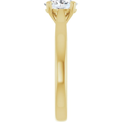 3/4 CTW Lab-Grown Diamond Engagement Ring, 6.51 mm