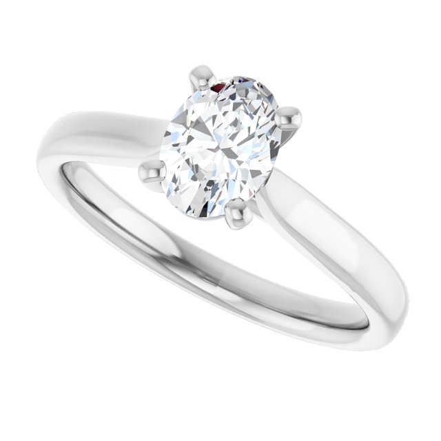 3/4 CTW Lab-Grown Diamond Engagement Ring, 6.51 mm