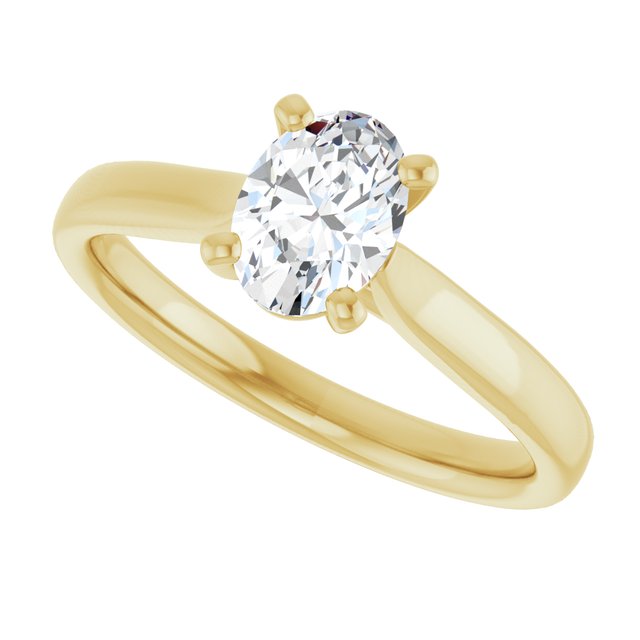 3/4 CTW Lab-Grown Diamond Engagement Ring, 6.51 mm