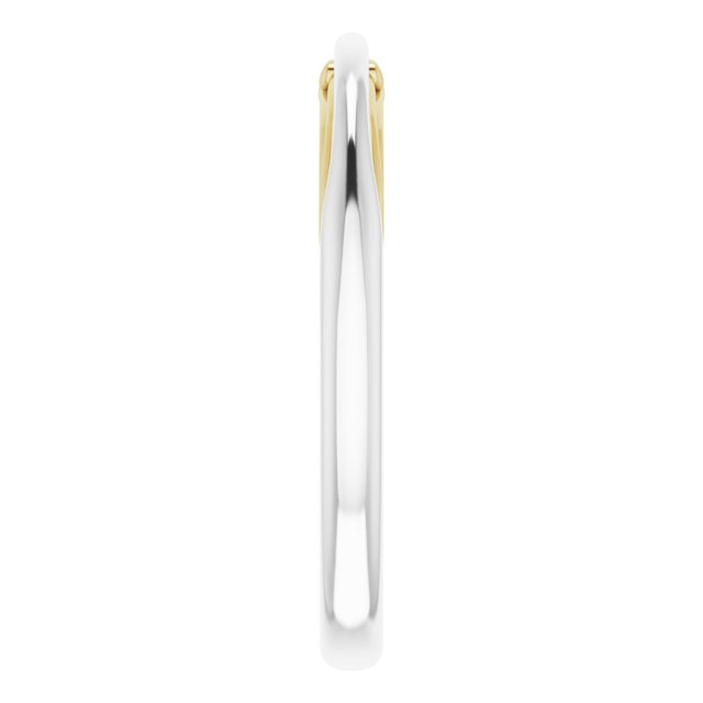 14K White & Yellow Gold Matching Band, 2.35 mm