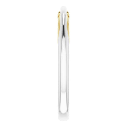 14K White & Yellow Gold Matching Band, 2.35 mm