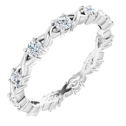 5/8 CTW Natural Diamond Eternity Band, 3.18 mm