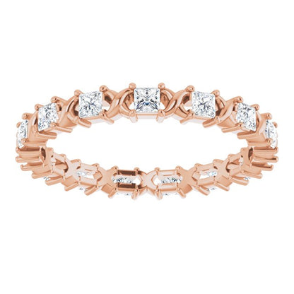 14K Rose Gold 1/2 CTW Natural Diamond Eternity Band