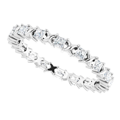 Platinum 3/8 CTW Natural Diamond Eternity Band