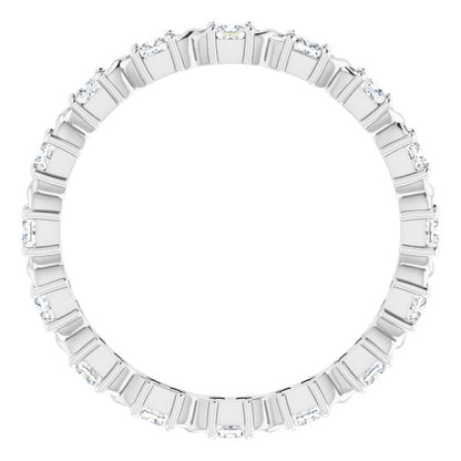 Platinum 3/8 CTW Natural Diamond Eternity Band