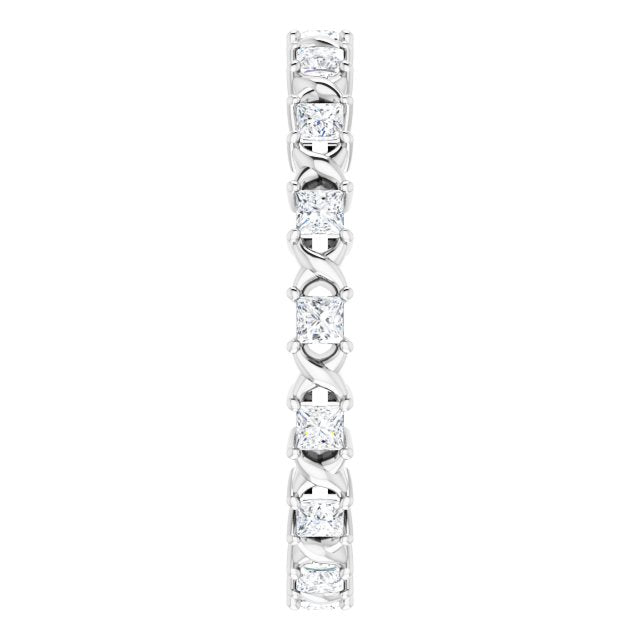 Platinum 3/8 CTW Natural Diamond Eternity Band