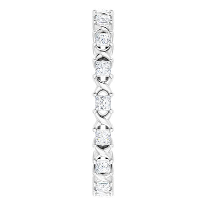 Platinum 3/8 CTW Natural Diamond Eternity Band