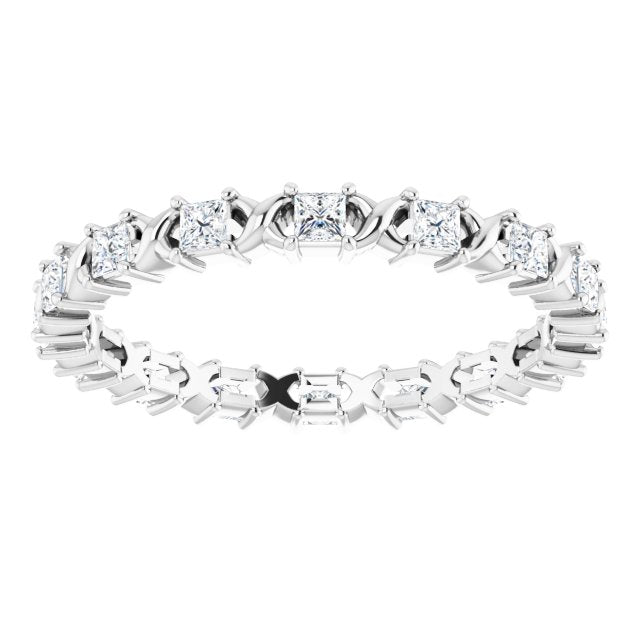 Platinum 3/8 CTW Natural Diamond Eternity Band
