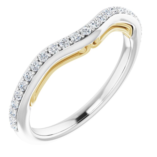 14K White & Yellow Gold 1/5 CTW Natural Diamond Band, 3.08 mm