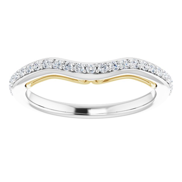 14K White & Yellow Gold 1/5 CTW Natural Diamond Band, 3.08 mm