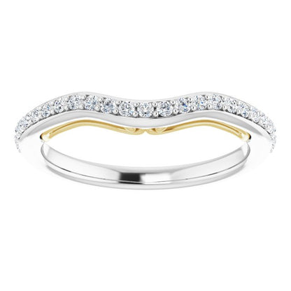 14K White & Yellow Gold 1/5 CTW Natural Diamond Band, 3.08 mm
