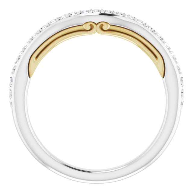 14K White & Yellow Gold 1/5 CTW Natural Diamond Band, 3.08 mm