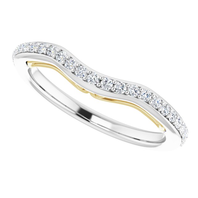 14K White & Yellow Gold 1/5 CTW Natural Diamond Band, 3.08 mm