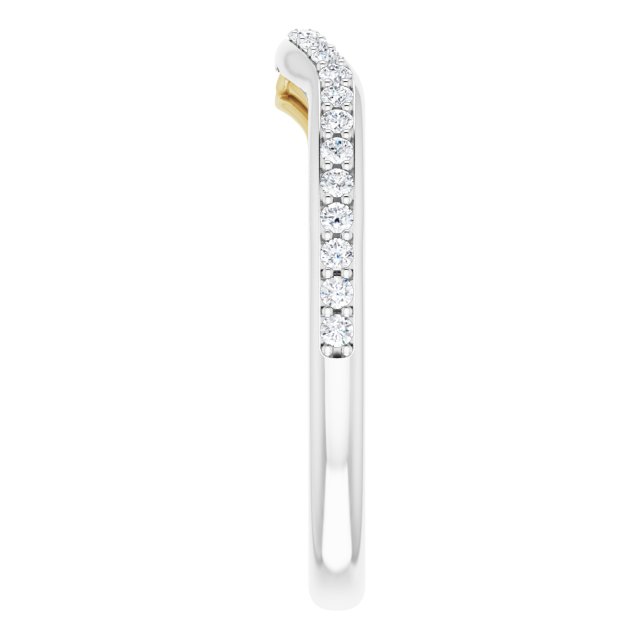 14K White & Yellow Gold 1/5 CTW Natural Diamond Band, 3.08 mm