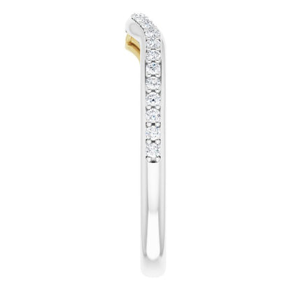 14K White & Yellow Gold 1/5 CTW Natural Diamond Band, 3.08 mm